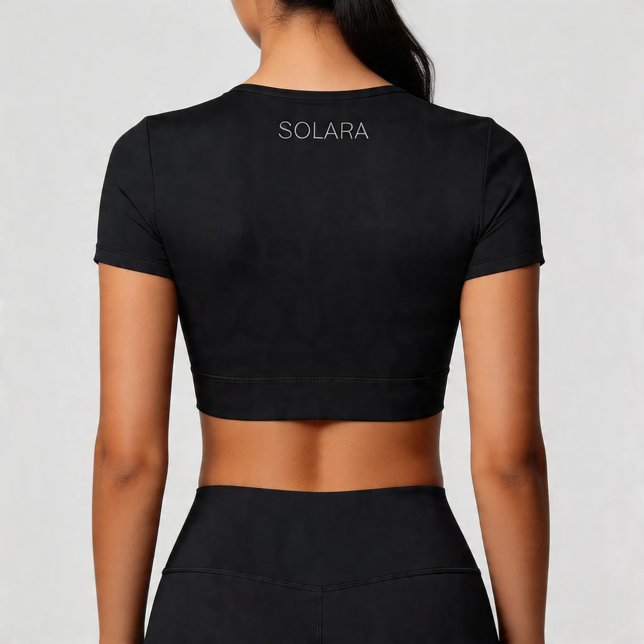Solara Studio Crop Top in Black: alternate view